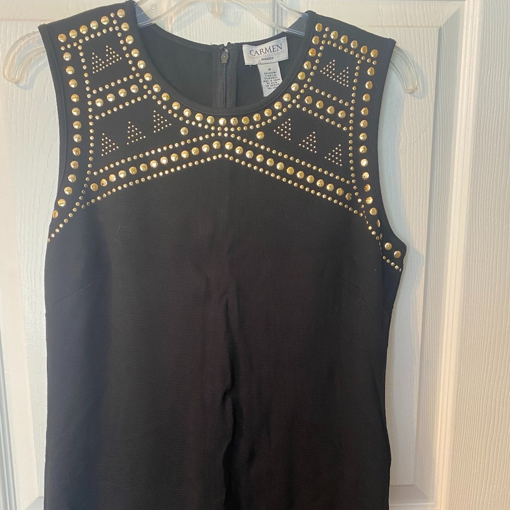 Carmen Marc Valvo black dress